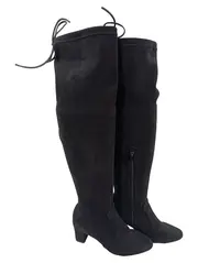 Vorschaubild 1 von Damen Overknee Stiefel Gr. 37 Schwarz Elegant 6cm Absatz