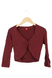 Vorschaubild 1 von Damen Strickjacke Rot XS/32 Casual Bolero 3/4-Arm
