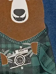 Vorschaubild 4 von Kinder Kapuzenpullover Gr. 104 Blau Bärenmotiv Hoodie Casual