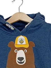 Vorschaubild 3 von Kinder Kapuzenpullover Gr. 104 Blau Bärenmotiv Hoodie Casual