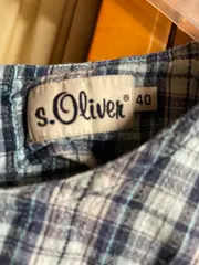 Vorschaubild 3 von Damen Top Gr. 40 Blau Kariert Casual Baumwolle Shirt