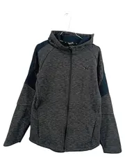 Vorschaubild 1 von Trainingsjacke Kapuzenjacke Kinder Gr. 176 Grau Meliert Sportjacke