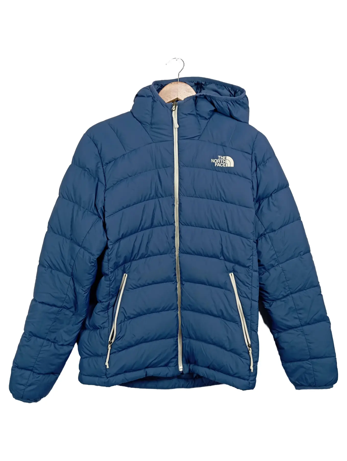THE NORTH FACE Daunenjacke Herren Gr. 46 S Blau Outdoor Winterjacke Kapuze