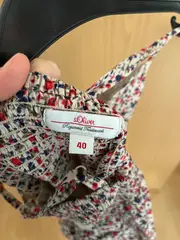 Vorschaubild 3 von Damen Sommerkleid Gr. 40 Blumenmuster Spitze Träger Beige