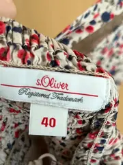 Vorschaubild 4 von Damen Sommerkleid Gr. 40 Blumenmuster Spitze Träger Beige