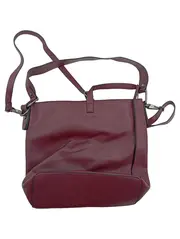 Vorschaubild 2 von Damen Umhängetasche Bordeauxrot Kunstleder Crossbody Bag 32x28cm