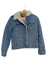 Vorschaubild 1 von Damen Jeansjacke Sherpa-Futter Blau Gr. S