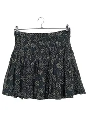 Vorschaubild 1 von Damen Faltenrock Gr. 34;XS Schwarz Grafisch Casual Minirock