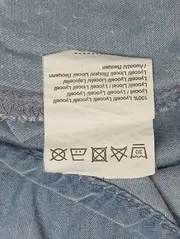 Vorschaubild 4 von Damen Bluse Gr. 34/XS Blau Lyocell Denim Casual Kurzarm