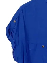 Vorschaubild 2 von Damen Bluse Gr. 38;M Blau Kurzarm Casual