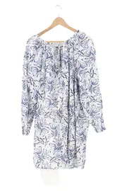 Vorschaubild 1 von Marc OPolo Damen Blusenkleid Gr. 38/M Blau Floral Muster Casual
