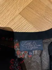 Vorschaubild 2 von Tortue Kleid Mädchen Gr. 140 Schwarz Blumen