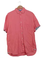 Vorschaubild 1 von Herren Leinen Hemd Kurzarm Rot XL Casual Freizeit