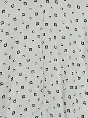 Vorschaubild 3 von Damen Bluse Gr. 40/L Weiß Grafisch Viskose Modern