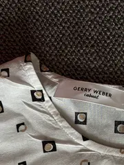 Vorschaubild 4 von Damen Bluse Gr. 40/L Weiß Grafisch Viskose Modern