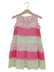 Vorschaubild 1 von Kiki&Koko Mädchen Sommerkleid Gr. 104 Mehrfarbig Blumenmuster Rüschen