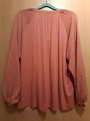 Vorschaubild 2 von Damen Hemdbluse Gr. 44/XXL Orange Casual Langarm