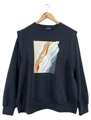 Vorschaubild 1 von Taifun Damen Pullover Gr. 42 (XL) Grau Modern mit Grafik-Print