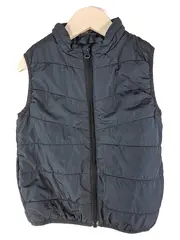 Vorschaubild 2 von Steppweste Kinder Gr. 104 Blau Ärmellos Uni Alltag Polyester
