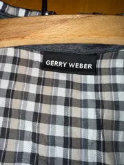 Vorschaubild 3 von Damen Hemdbluse Kariert Langarm Grau Gr. 42 XL Baumwolle