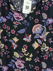 Vorschaubild 3 von Damen Hemdbluse Gr. 40 L Mehrfarbig Blumenmuster Casual Langarm Shirt