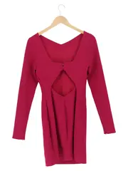 Vorschaubild 2 von Damen Freizeitkleid Gr. 38/M Rosa Elegant Klassisch Cut-Outs