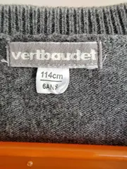 Vorschaubild 4 von Strickjacke Kinder Grau Gr. 116 Basic Baumwolle Rippstrick