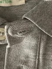 Vorschaubild 4 von Kinder Langarm Poloshirt Gr. 62 Grau Basic