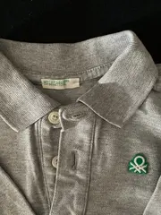 Vorschaubild 3 von Kinder Langarm Poloshirt Gr. 62 Grau Basic