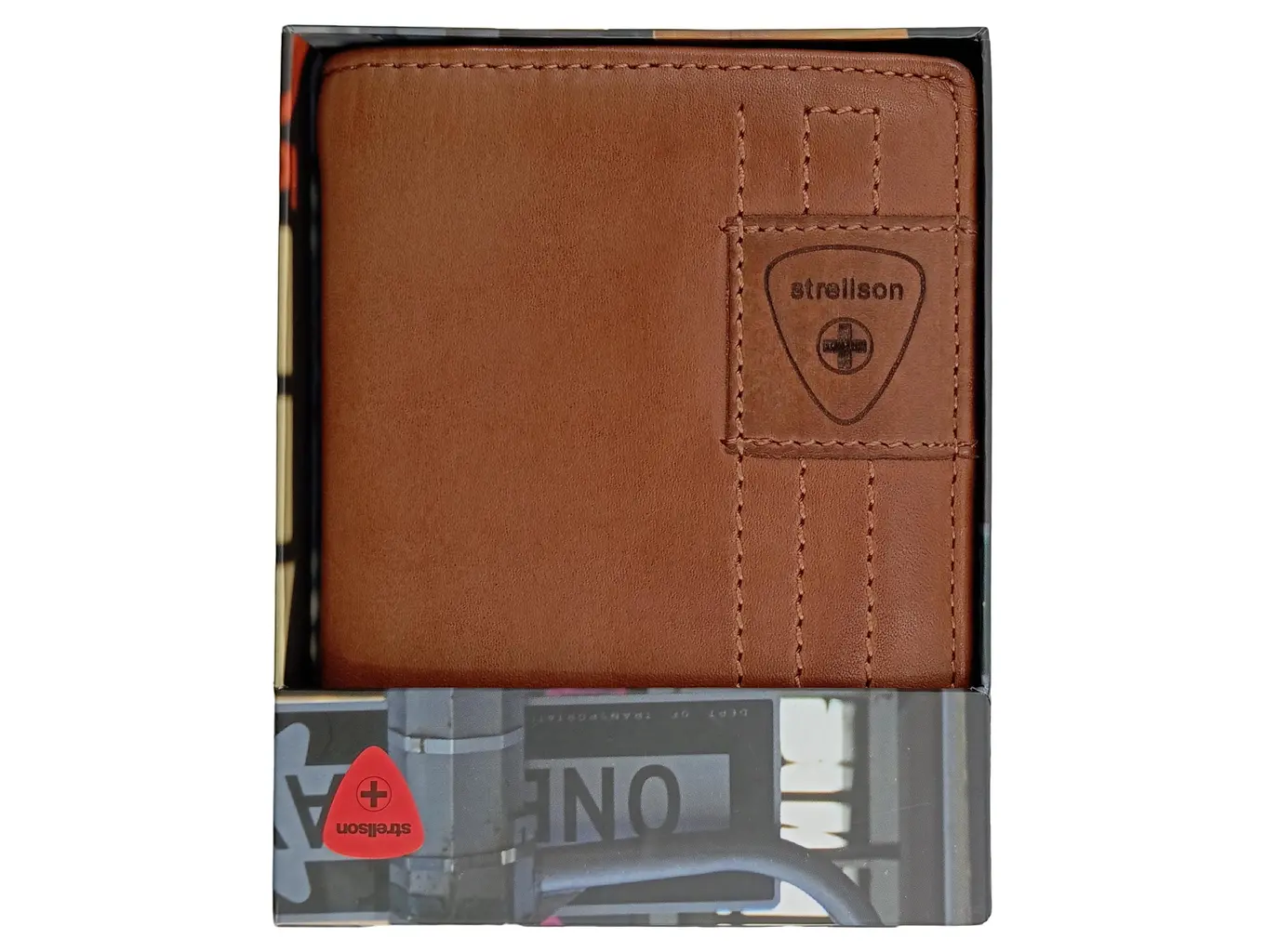 STRELLSON Geldbörse Herren Leder Braun Business Portemonnaie Uni Logo