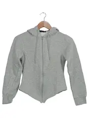 Vorschaubild 1 von Sweatjacke Damen Gr. 34/XS Grau Kapuze Casual