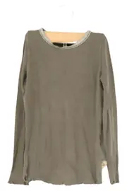 Vorschaubild 1 von Kinder Langarmshirt Gr. 104 Grau Basic Baumwolle