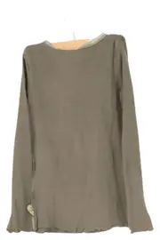 Vorschaubild 2 von Kinder Langarmshirt Gr. 104 Grau Basic Baumwolle