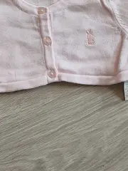 Vorschaubild 4 von BENETTON BABY Mädchen Bolero Strickjacke Gr. 74 Rosa Baumwolle Basic