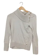 Vorschaubild 1 von Pullover Damen Beige Gr. 36/S Melierter Viskose Baumwolle Casual