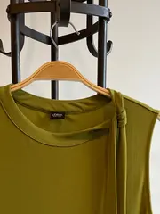 Vorschaubild 2 von Damen Top Shirt Grün Gr. 40 L mit Schleife Casual