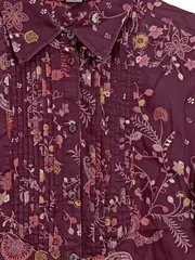 Vorschaubild 2 von Damen Hemdbluse Gr. 38 Lila Florales Muster Feminin