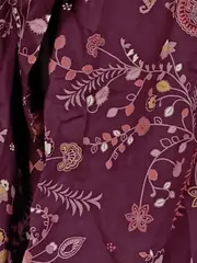 Vorschaubild 4 von Damen Hemdbluse Gr. 38 Lila Florales Muster Feminin