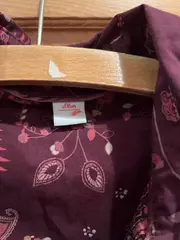 Vorschaubild 6 von Damen Hemdbluse Gr. 38 Lila Florales Muster Feminin