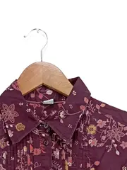 Vorschaubild 3 von Damen Hemdbluse Gr. 38 Lila Florales Muster Feminin