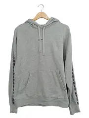 Vorschaubild 1 von Herren Kapuzenpullover Grau M Logo Streifen Sportlich Hoodie