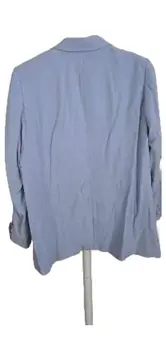 Vorschaubild 2 von Damen Blazer Sakko Gr. 38 Hellblau Viskose Business