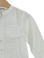 Vorschaubild 3 von Kinder Hemdbluse Langarm Gr. 86 Weiß Basic