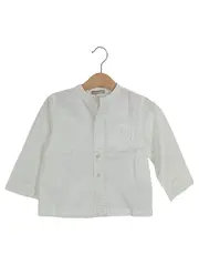 Vorschaubild 1 von Kinder Hemdbluse Langarm Gr. 86 Weiß Basic