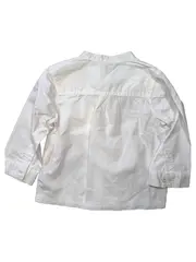 Vorschaubild 2 von Kinder Hemdbluse Langarm Gr. 86 Weiß Basic