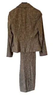 Vorschaubild 2 von Damen Hosenanzug Blazer Hose Gr. 40 Grau Business Anzug