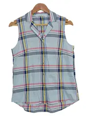 Vorschaubild 1 von EDC Damen Hemdbluse XS Mehrfarbig Kariert Ärmellos Casual