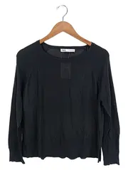Vorschaubild 1 von Damen Pullover Gr. 36/S Schwarz Basic Langarm Freizeit