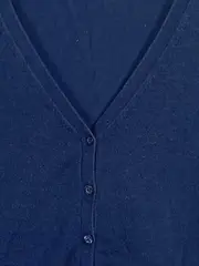 Vorschaubild 2 von EDC Damen Strickjacke Blau Gr. 34/XS Casual V-Ausschnitt Knopfleiste