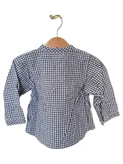 Vorschaubild 2 von Kinder Freizeithemd kariert Blau Langarm Gr. 86 Baumwolle Casual